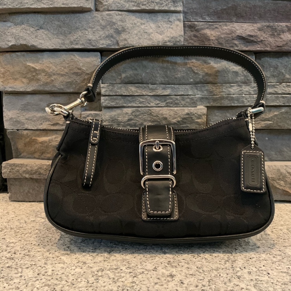 Coach black mini purse